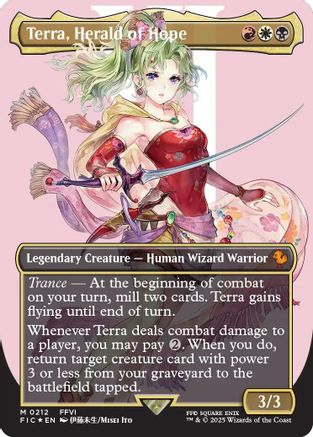 Terra, Herald of Hope (Borderless) (Surge Foil) (FIC-212) [Commander: FINAL FANTASY] Foil