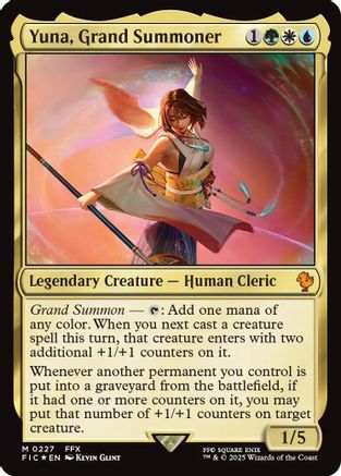 Yuna, Grand Summoner (Surge Foil) (FIC-227) [Commander: FINAL FANTASY] Foil
