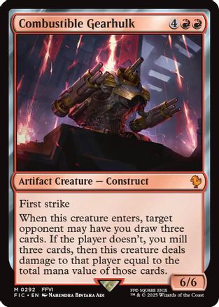 Combustible Gearhulk (FIC-292) [Commander: FINAL FANTASY]