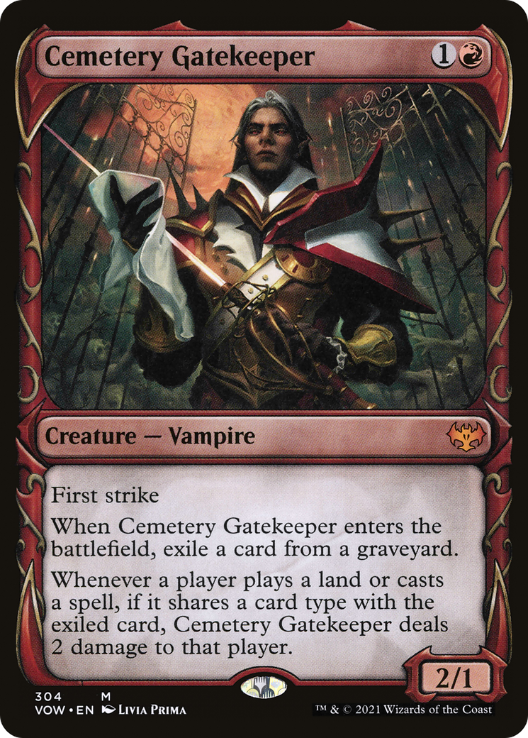 Cemetery Gatekeeper (Showcase) (VOW-304) [Innistrad: Crimson Vow] Foil