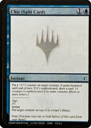 Chic (Split Card) [Un-Known Event Playtest Cards]