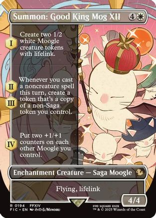 Summon: Good King Mog XII (Borderless) (FIC-194) [Commander: FINAL FANTASY]