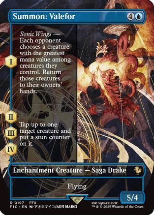 Summon: Valefor (Borderless) (FIC-197) [Commander: FINAL FANTASY] Foil