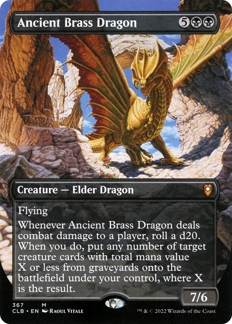 Ancient Brass Dragon (Borderless) (CLB-367) [Commander Legends: Battle for Baldur's Gate]