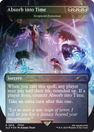 Absorb into Time - Temporal Extortion (Rainbow Foil) (SLD-1859) [Secret Lair Drop Series] Foil