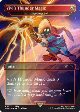 Vivi's Thunder Magic - Lightning Bolt (Rainbow Foil) (SLD-1871) [Secret Lair Drop Series] Foil