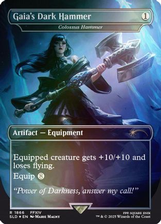 Gaia's Dark Hammer - Colossus Hammer (Rainbow Foil) (SLD-1866) [Secret Lair Drop Series] Foil