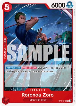 Roronoa Zoro (OP11-016) - A Fist of Divine Speed
