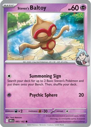 Steven's Baltoy (083) [SV10 Destined Rivals] Reverse Holofoil - Common