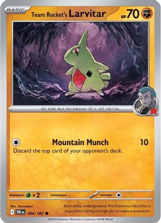 Team Rocket's Larvitar (094) [SV10 Destined Rivals] Reverse Holofoil - Common