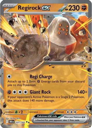 Regirock ex (101/182) [SV10 Destined Rivals] Holofoil - Double Rare