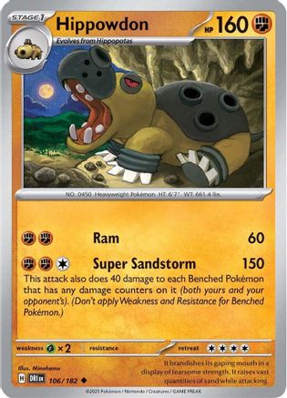 Hippowdon (106) [SV10 Destined Rivals] Reverse Holofoil - Uncommon