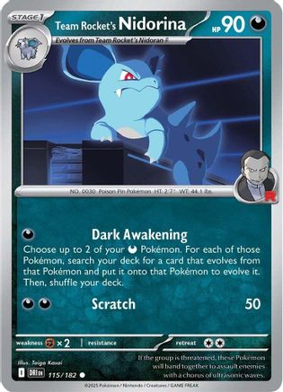 Team Rocket's Nidorina (115) [SV10 Destined Rivals] Reverse Holofoil - Common
