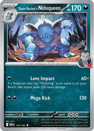 Team Rocket's Nidoqueen (116) [SV10 Destined Rivals] Reverse Holofoil - Uncommon