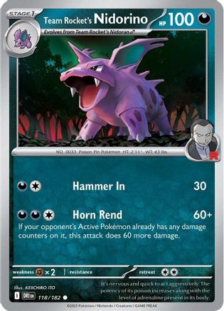 Team Rocket's Nidorino (118) [SV10 Destined Rivals] - Common