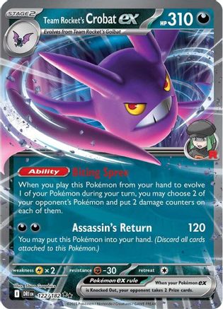 Team Rocket's Crobat ex (122/182) [SV10 Destined Rivals] Holofoil - Double Rare