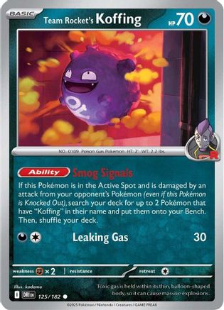 Team Rocket's Koffing (125) [SV10 Destined Rivals] Reverse Holofoil - Common