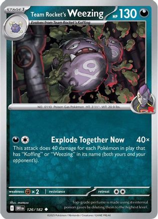 Team Rocket's Weezing (126/182) [SV10 Destined Rivals] - Uncommon