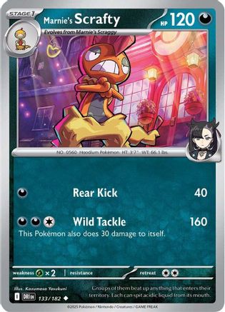 Marnie's Scrafty (133) [SV10 Destined Rivals] Reverse Holofoil - Uncommon