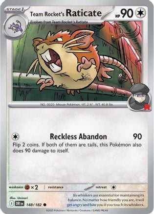 Team Rocket's Raticate (148/182) [SV10 Destined Rivals] Reverse Holofoil - Common