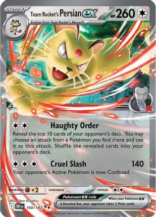 Team Rocket's Persian ex (150/182) [SV10 Destined Rivals] Holofoil - Double Rare