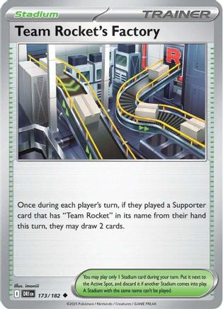 Team Rocket's Factory (173) [SV10 Destined Rivals] Reverse Holofoil - Uncommon