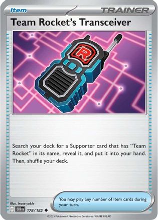 Team Rocket's Transceiver (178) [SV10 Destined Rivals] Reverse Holofoil - Uncommon