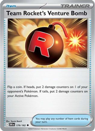 Team Rocket's Venture Bomb (179) [SV10 Destined Rivals] Reverse Holofoil - Uncommon