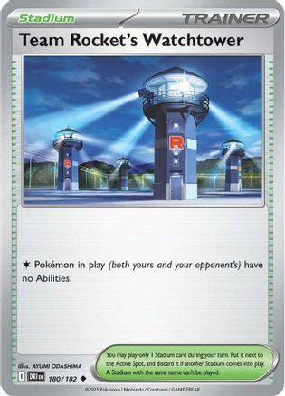 Team Rocket's Watchtower (180) [SV10 Destined Rivals] Reverse Holofoil - Uncommon