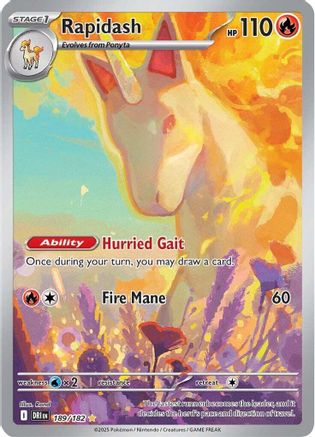 Rapidash (189/182) [SV10 Destined Rivals] Holofoil - Illustration Rare