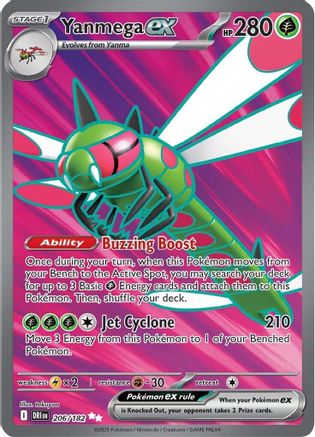 Yanmega ex (206/182) [SV10 Destined Rivals] Holofoil - Ultra Rare