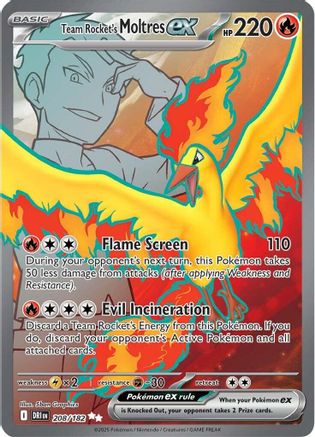 Team Rocket's Moltres ex (208/182) [SV10 Destined Rivals] Holofoil - Ultra Rare