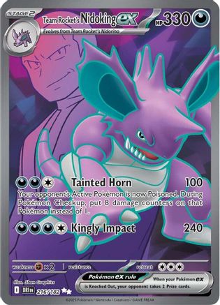 Team Rocket's Nidoking ex (216/182) [SV10 Destined Rivals] Holofoil - Ultra Rare