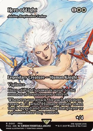 Hero of Light - Adeline, Resplendent Cathar (Showcase) (FCA-001) [FINAL FANTASY: Through the Ages] Foil