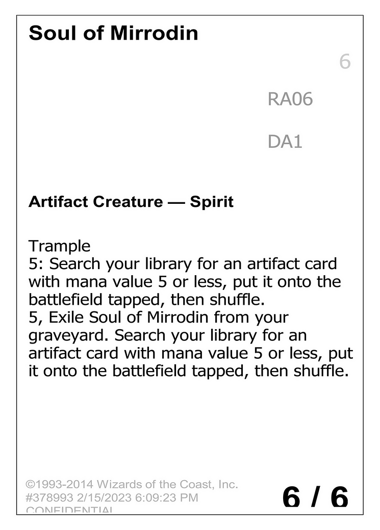 Soul of Mirrodin [Unknown Event]