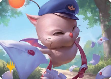Delivery Moogle Art Card (Gold-Stamped Planeswalker Symbol) (AAFIN-001) [Art Series: FINAL FANTASY]