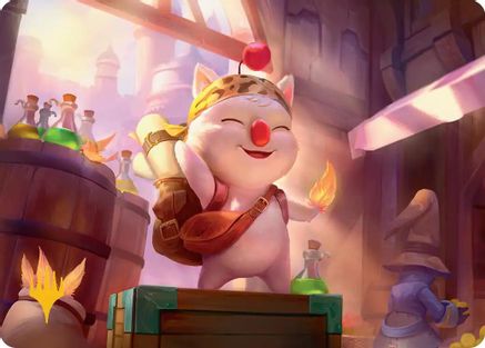 Stiltzkin, Moogle Merchant Art Card (Gold-Stamped Planeswalker Symbol) (AAFIN-003) [Art Series: FINAL FANTASY]