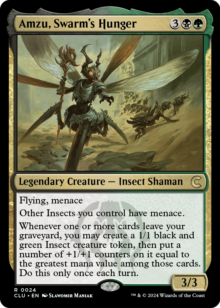 Amzu, Swarm's Hunger (CLU-024) [Ravnica: Clue Edition]