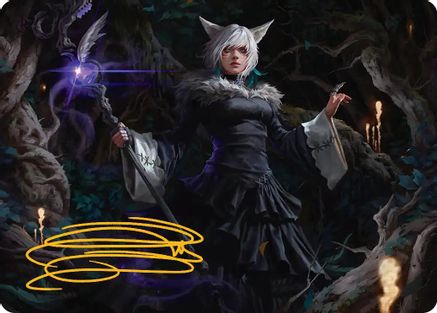 Y'shtola, Night's Blessed Art Card (AAFIN-021) (Gold-Stamped Signature) [Art Series: FINAL FANTASY]