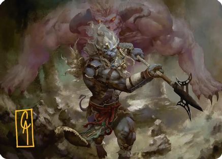 Kimahri, Valiant Guardian Art Card (Gold-Stamped Signature) (AAFIN-029) [Art Series: FINAL FANTASY]