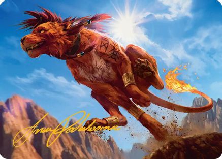 Red XIII, Proud Warrior Art Card (Gold-Stamped Signature) (AAFIN-030) [Art Series: FINAL FANTASY]