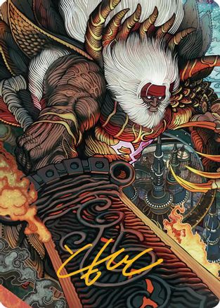 Braska's Final Aeon Art Card (Gold-Stamped Signature) (AAFIN-039) [Art Series: FINAL FANTASY]
