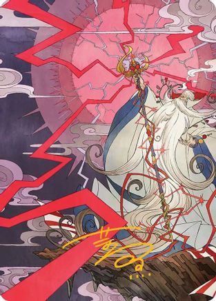 Summon: Esper Ramuh Art Card (Gold-Stamped Signature) (AAFIN-040) [Art Series: FINAL FANTASY]