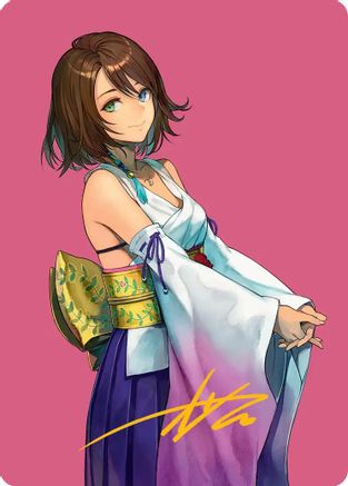Yuna, Hope of Spira Art Card (Gold-Stamped Signature) (AAFIN-048) [Art Series: FINAL FANTASY]