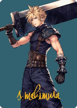 Cloud, Ex-SOLDIER Art Card (Gold-Stamped Signature) (AAFIN-050) [Art Series: FINAL FANTASY]