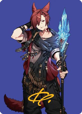 G'raha Tia, Scion Reborn Art Card (AAFIN-051) (Gold-Stamped Signature) [Art Series: FINAL FANTASY]