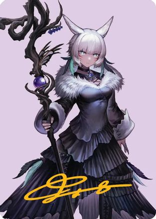 Y'shtola, Night's Blessed Art Card (AAFIN-053) (Gold-Stamped Signature) [Art Series: FINAL FANTASY]