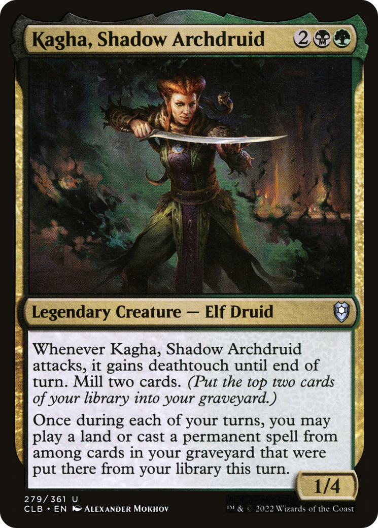 Kagha, Shadow Archdruid (CLB-279) [Commander Legends: Battle for Baldur's Gate] Foil
