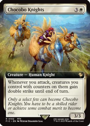 Chocobo Knights (Extended Art) (FIC-102) [Commander: FINAL FANTASY] Foil