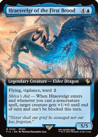 Hraesvelgr of the First Brood (Extended Art) (FIC-142) [Commander: FINAL FANTASY] Foil